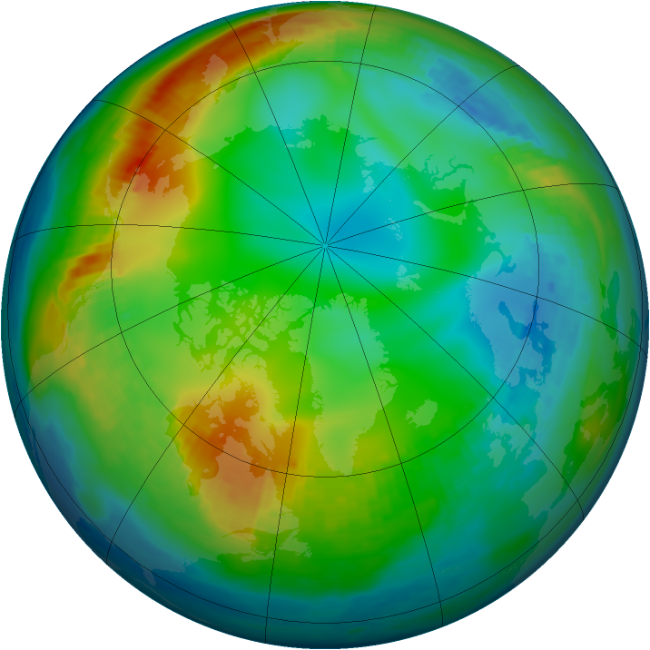 Arctic ozone map for 03 December 1983